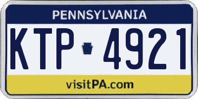 PA license plate KTP4921