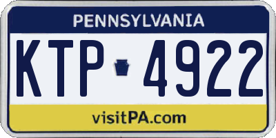 PA license plate KTP4922