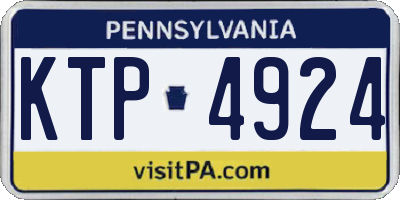 PA license plate KTP4924