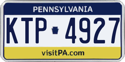PA license plate KTP4927