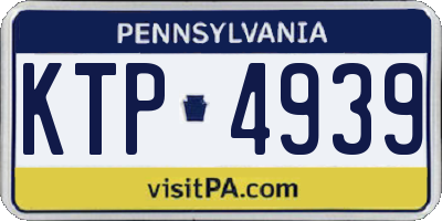 PA license plate KTP4939