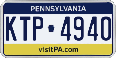 PA license plate KTP4940