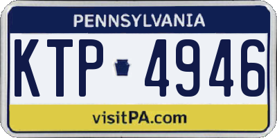 PA license plate KTP4946