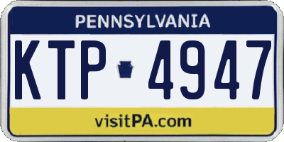 PA license plate KTP4947