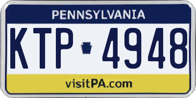 PA license plate KTP4948