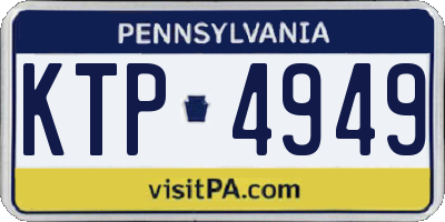 PA license plate KTP4949