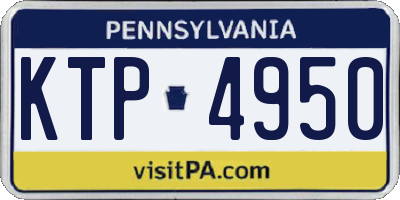 PA license plate KTP4950