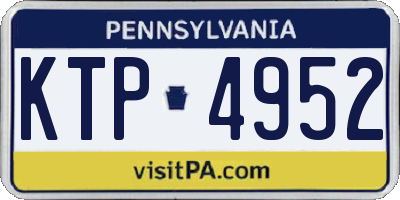 PA license plate KTP4952