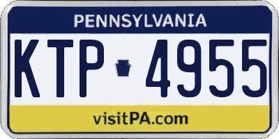 PA license plate KTP4955