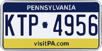 PA license plate KTP4956