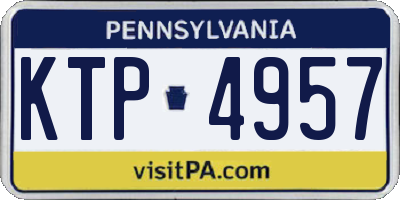 PA license plate KTP4957