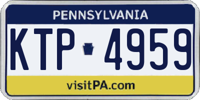 PA license plate KTP4959