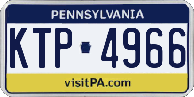 PA license plate KTP4966