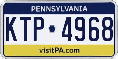 PA license plate KTP4968