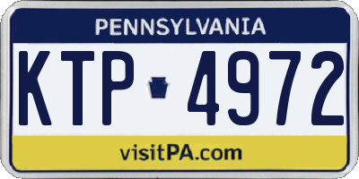 PA license plate KTP4972