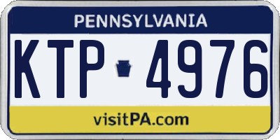 PA license plate KTP4976