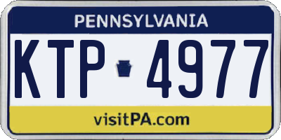 PA license plate KTP4977