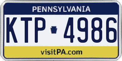 PA license plate KTP4986