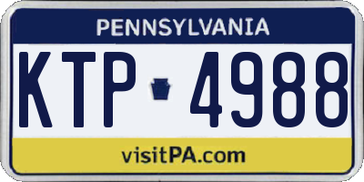 PA license plate KTP4988