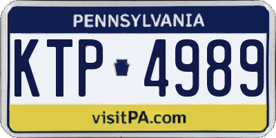 PA license plate KTP4989