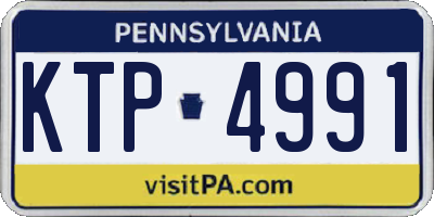 PA license plate KTP4991