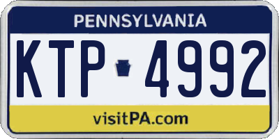 PA license plate KTP4992