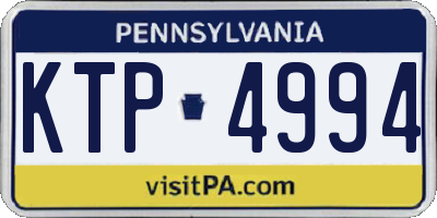 PA license plate KTP4994