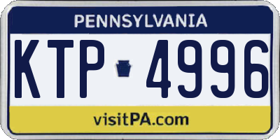 PA license plate KTP4996