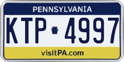 PA license plate KTP4997