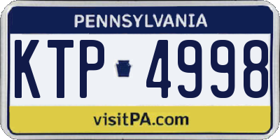 PA license plate KTP4998
