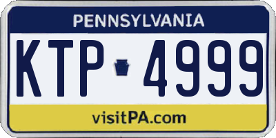PA license plate KTP4999