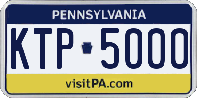 PA license plate KTP5000
