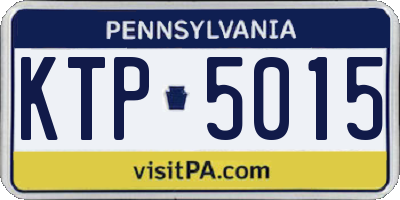 PA license plate KTP5015