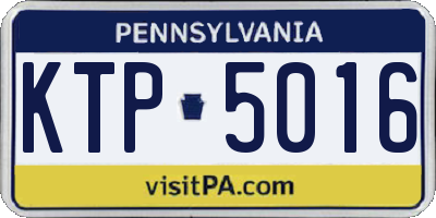 PA license plate KTP5016