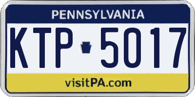 PA license plate KTP5017