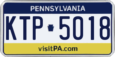 PA license plate KTP5018