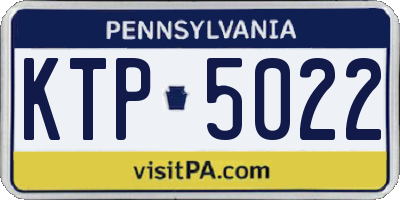 PA license plate KTP5022