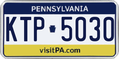 PA license plate KTP5030