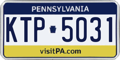 PA license plate KTP5031
