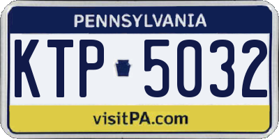 PA license plate KTP5032