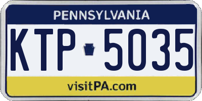 PA license plate KTP5035