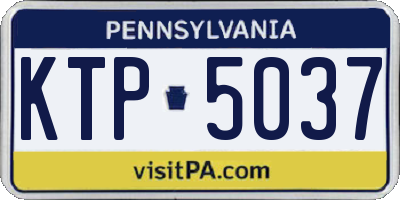 PA license plate KTP5037