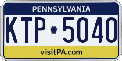 PA license plate KTP5040