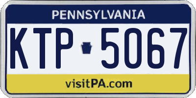 PA license plate KTP5067