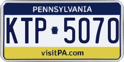 PA license plate KTP5070