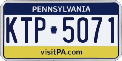 PA license plate KTP5071