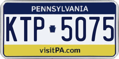 PA license plate KTP5075
