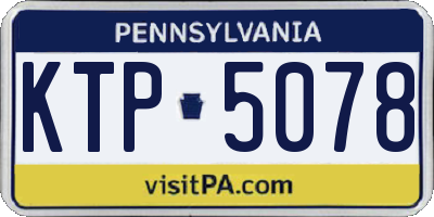 PA license plate KTP5078