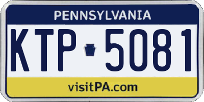 PA license plate KTP5081
