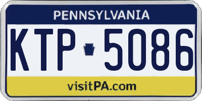 PA license plate KTP5086